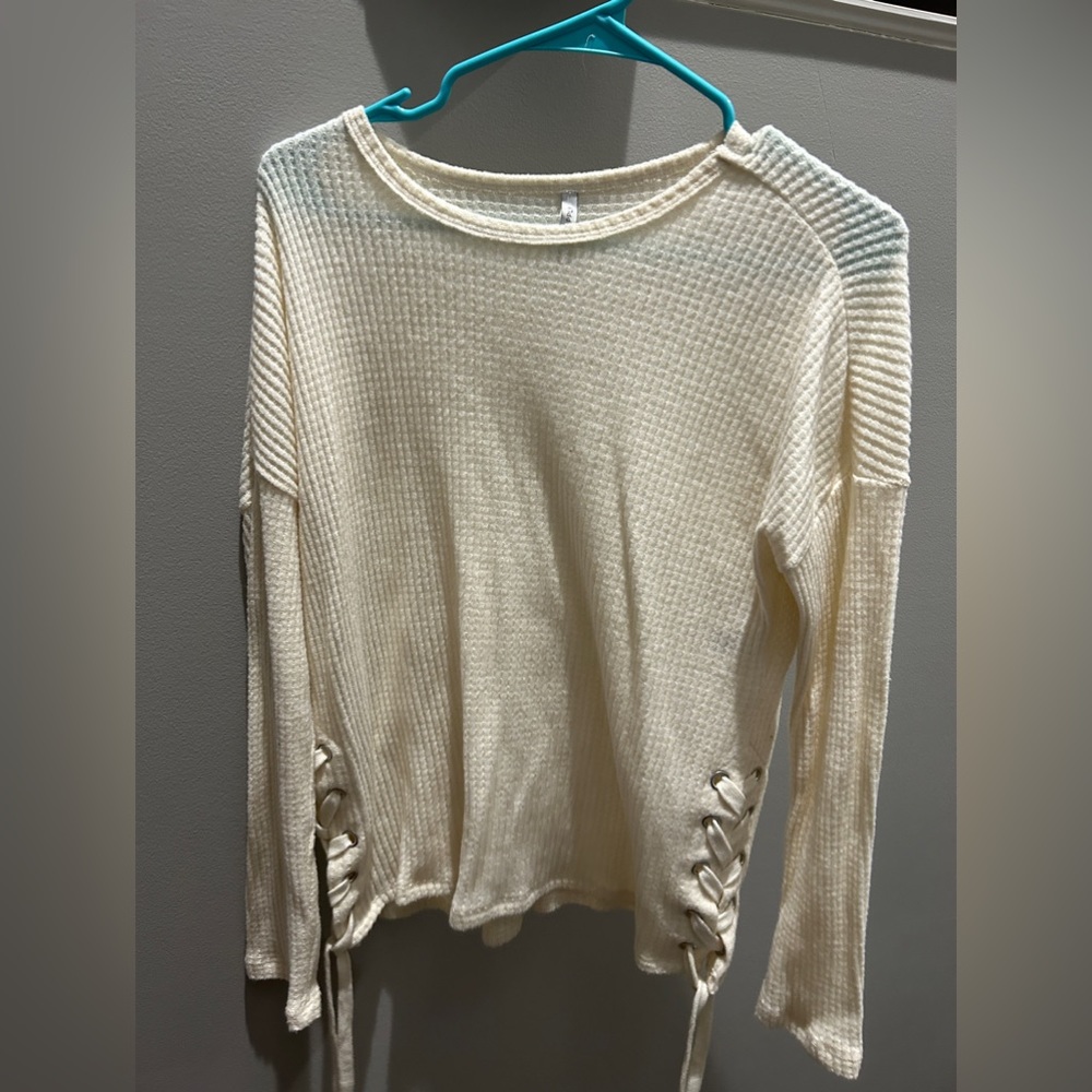 Sweater with ties on side size small